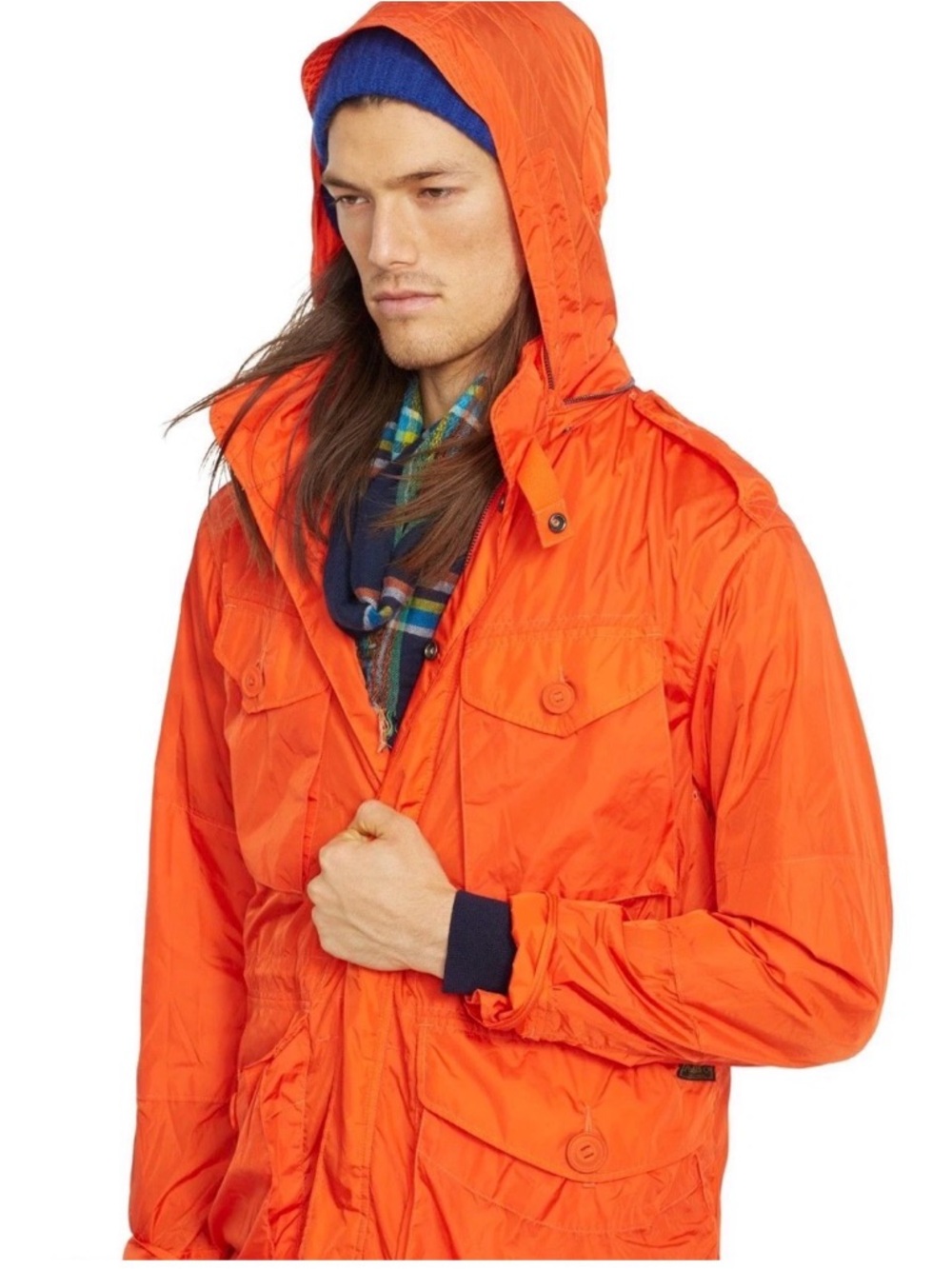 Rare Polo RALPH LAUREN Men’s Military/Field British Combat Jacket Orange size S